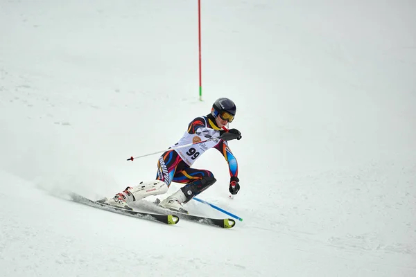 Brasov Romania February 2018 Young Competitors Romania Teleferic Cup Junior — ストック写真