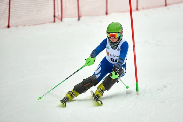 Brasov Romania February 2018 Young Competitors Romania Teleferic Cup Junior — Stockfoto