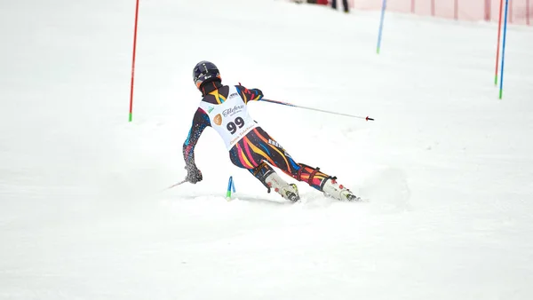 Brasov Romania February 2018 Young Competitors Romania Teleferic Cup Junior — Stockfoto