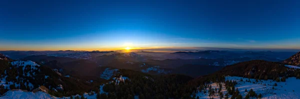 Dochia Chalet Toaca Peak Sunrise Ceahlau Mountains National Winter Season — Stock Photo, Image