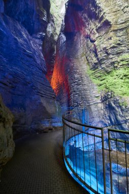 Varone Şelale Gölü Garda, Varone Boğazı, Trentino Alto Adige, İtalya.
