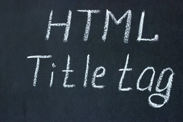 HTML abbreviation on a dark chalk board. Document markup language, used when creating sites