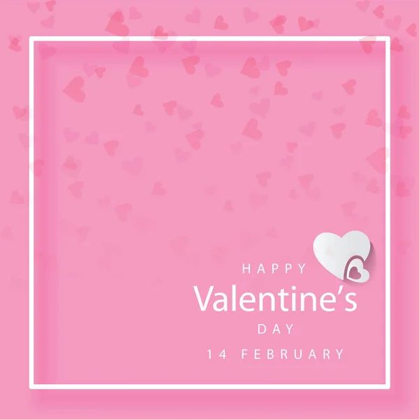 Feliz Día San Valentín Letras Con Corazones Papel Cortado Sobre —  Fotos de Stock