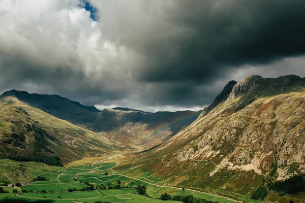 Lake District Olarak Great Langdale Görünümlerini Manzaralar — Stok fotoğraf