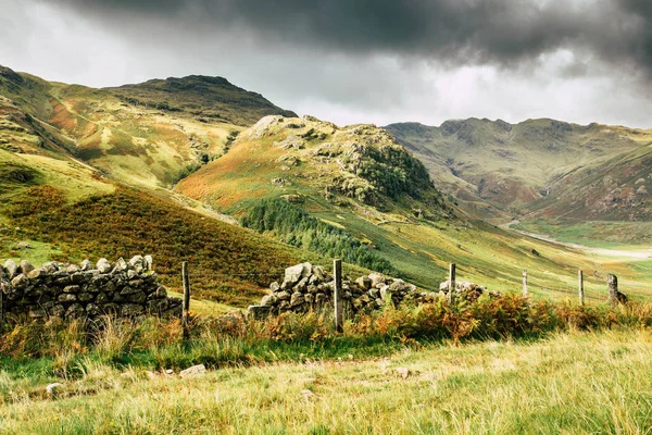 Landskap Utsikt Över Great Langdale Lake District — Stockfoto