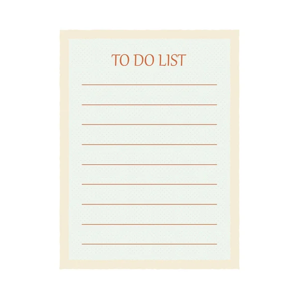 Amazing Cute Vintage Light Blue Todo List Small Pluses Isolated — Stock Vector