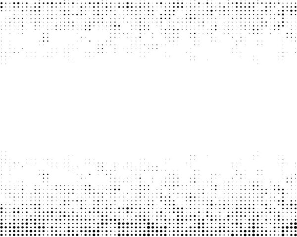 Background with dotted pattern top and bottom.White backdrop with black dots,circles.Vector modern optical pop art texture for posters, business cards, covers, label layout, sticker layout, price tag