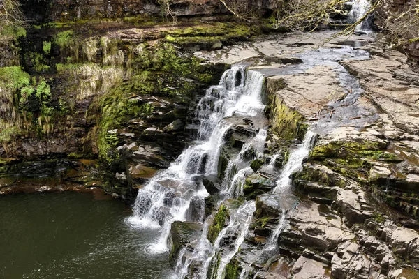 Καταρράκτες του Κλάιντ σε New Lanark στη Σκωτία, UK — Φωτογραφία Αρχείου