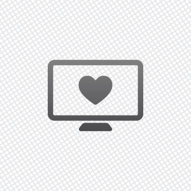 bilgisayar ve duydum. basit simgesi. Kılavuz arka plan üzerinde