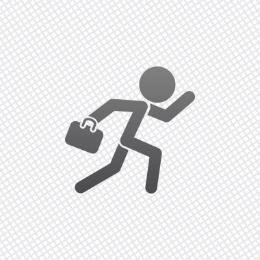 adam dava ile çalışıyor. Kılavuz arka plan üzerinde