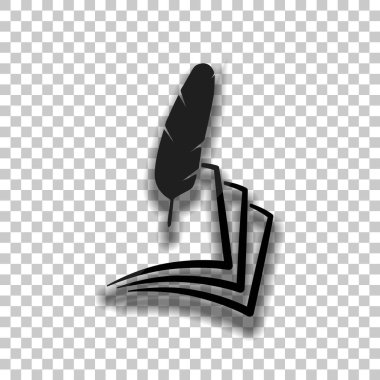 geçiş yumuşatma ve kağıt. basit siluet. Saydam arka plan üzerinde yumuşak gölgeli siyah cam kutsal kişilerin resmi