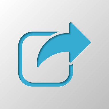 Pay kutsal kişilerin resmi. Ok ve kare. Kağıt tasarımı. Gölge ile düzenlenen sembolü