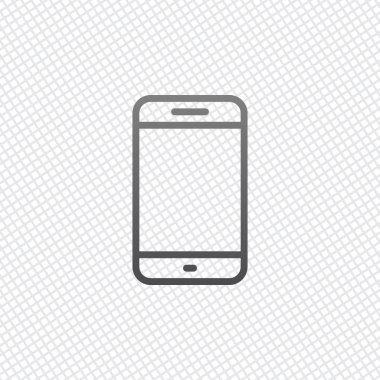 Basit hareket eden telefon simgesi. Doğrusal sembol, ince anahat. Kılavuz arka plan üzerinde