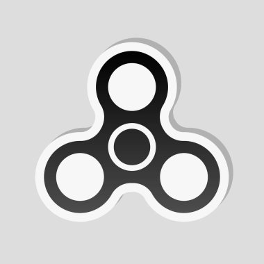 Değer değiştirici simgesi. Stres için bir oyuncak. Etiket tarzı ile beyaz ve gri arka plan üzerinde basit gölge