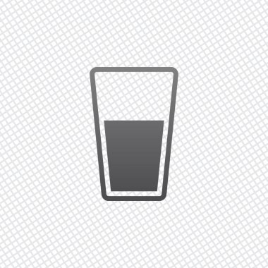 bir bardak su simgesi. Kılavuz arka plan üzerinde