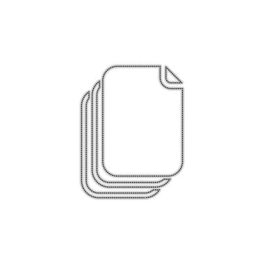 belge. basit siluet. Noktalı anahat siluet gölge beyaz arka plan üzerinde