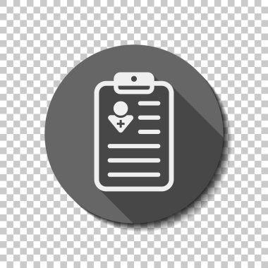 . düz simgesi, uzun gölge, daire, şeffaf ızgara. Rozet veya etiket stili