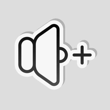 birim artı simgesi. Etiket tarzı ile beyaz ve gri arka plan üzerinde basit gölge