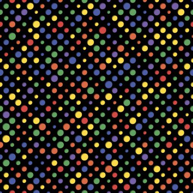 Renkli daireler gölge ile farklı boyutlarda. Seamless modeli