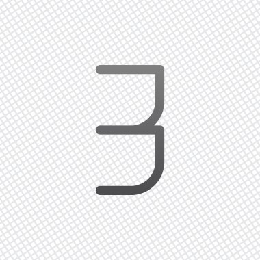 3 numara, rakamı, üç. Kılavuz arka plan üzerinde