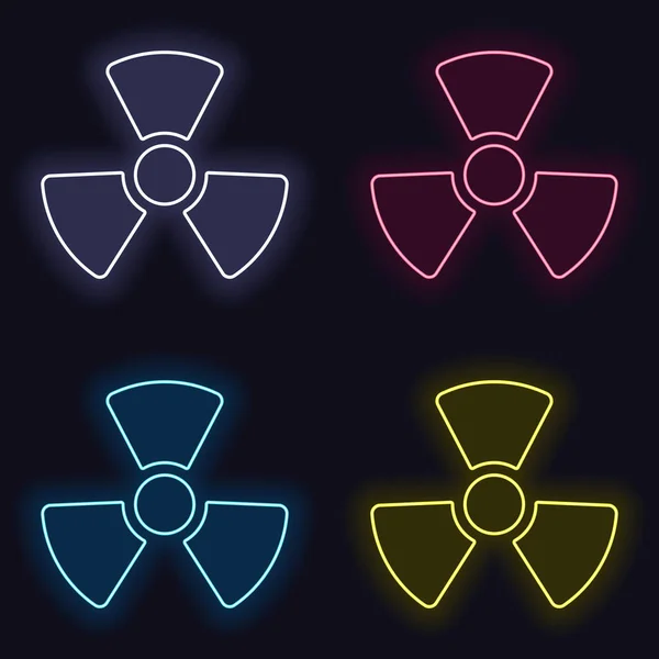 Απλό Σύμβολο Ακτινοβολία Εικονίδιο Ραδιενέργειας Σύνολο Των Ανοικτων Καζίνο Στυλ — Διανυσματικό Αρχείο