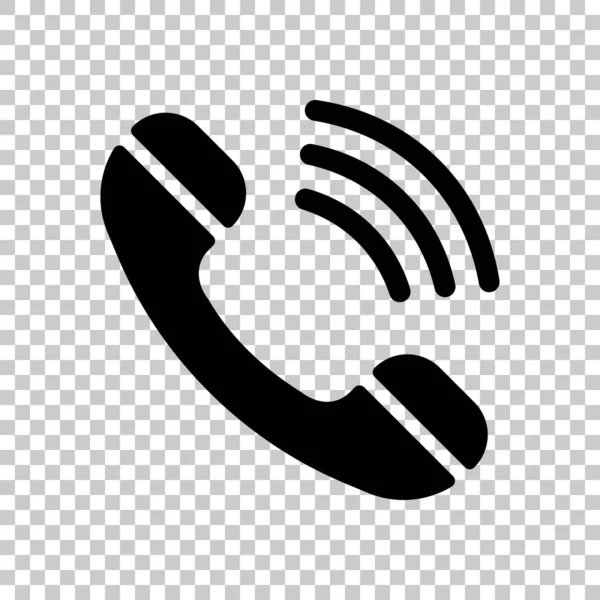 Beltoon Telefoonpictogram Retro Symbool Transparante Achtergrond — Stockvector