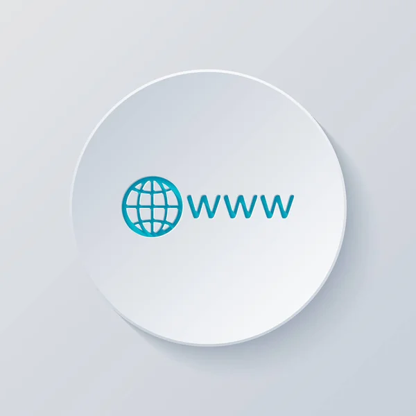 Symbol Des Internets Mit Globus Und Www Kreis Mit Grauen — Stockvektor