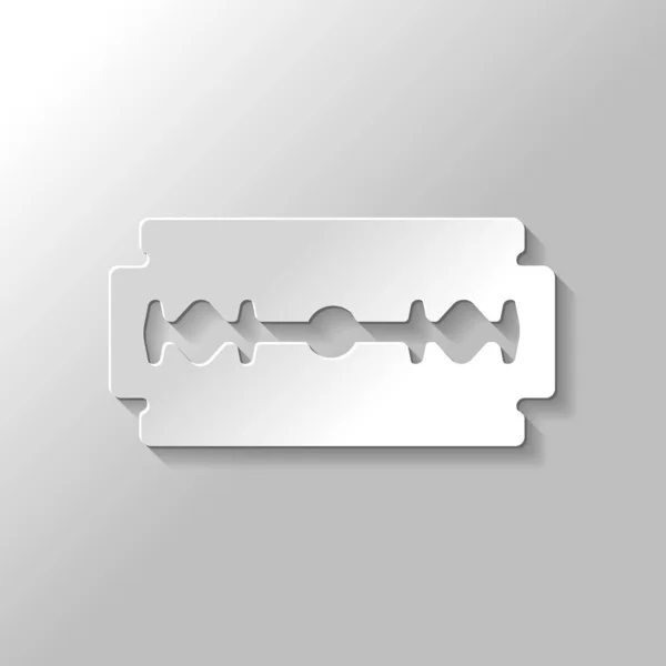 ブレード シンプルなシルエット 灰色の背景に影を紙のスタイル アイコンのセット — ストックベクタ