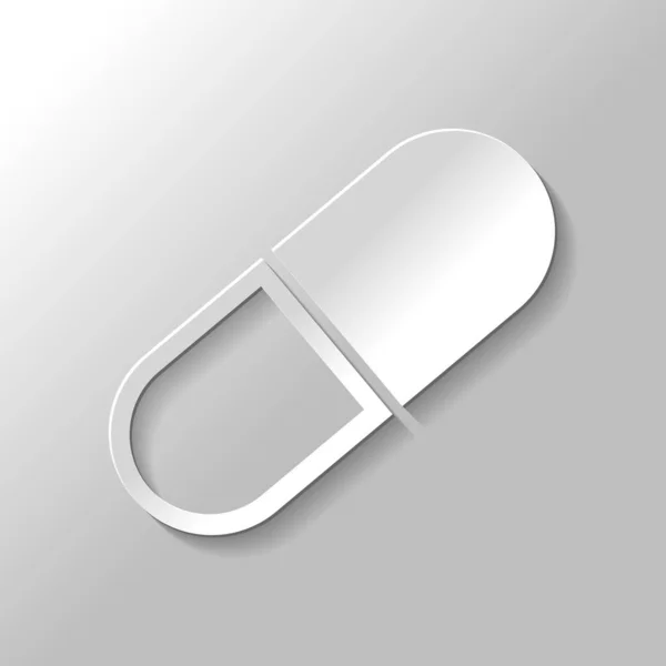 Icône Tablette Style Papier Avec Ombre Sur Fond Gris — Image vectorielle