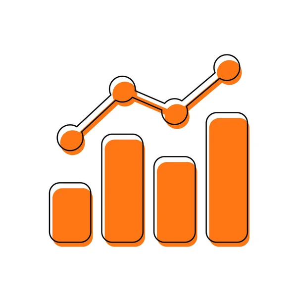 Finanszírozására Grapgic Elszigetelt Ikon Álló Fekete Vékony Kontúrt Narancs Költözött — Stock Vector