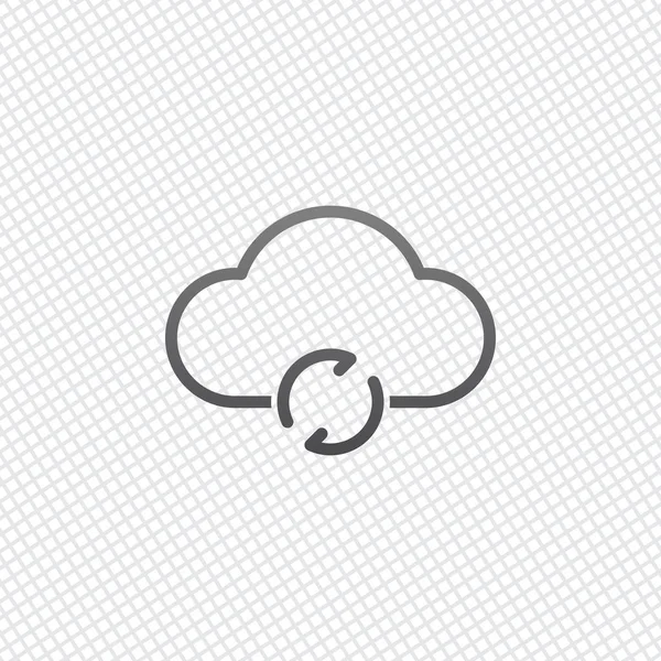 Περίγραμμα Ενημερωμένη Έκδοση Απλή Σύννεφο Εικονίδιο Γραμμικό Σύμβολο Λεπτό Περίγραμμα — Διανυσματικό Αρχείο