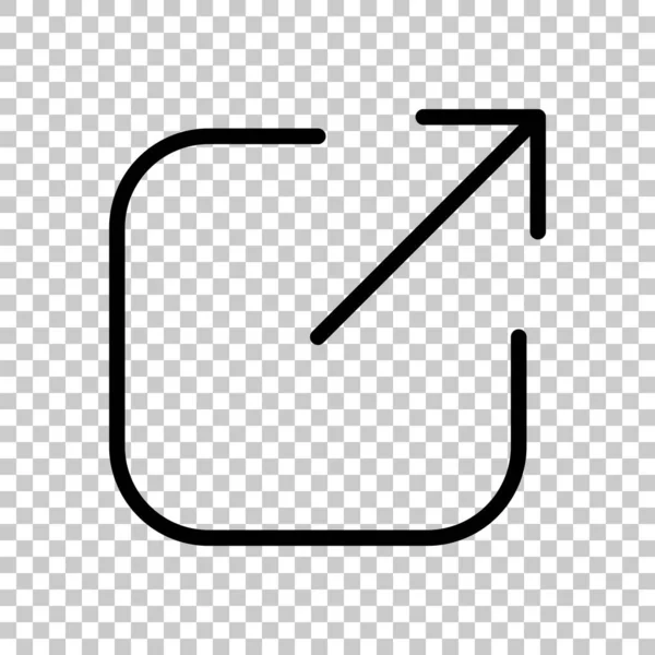Share Logout Upload Диагональная Стрела Квадрате Прозрачном Фоне — стоковый вектор