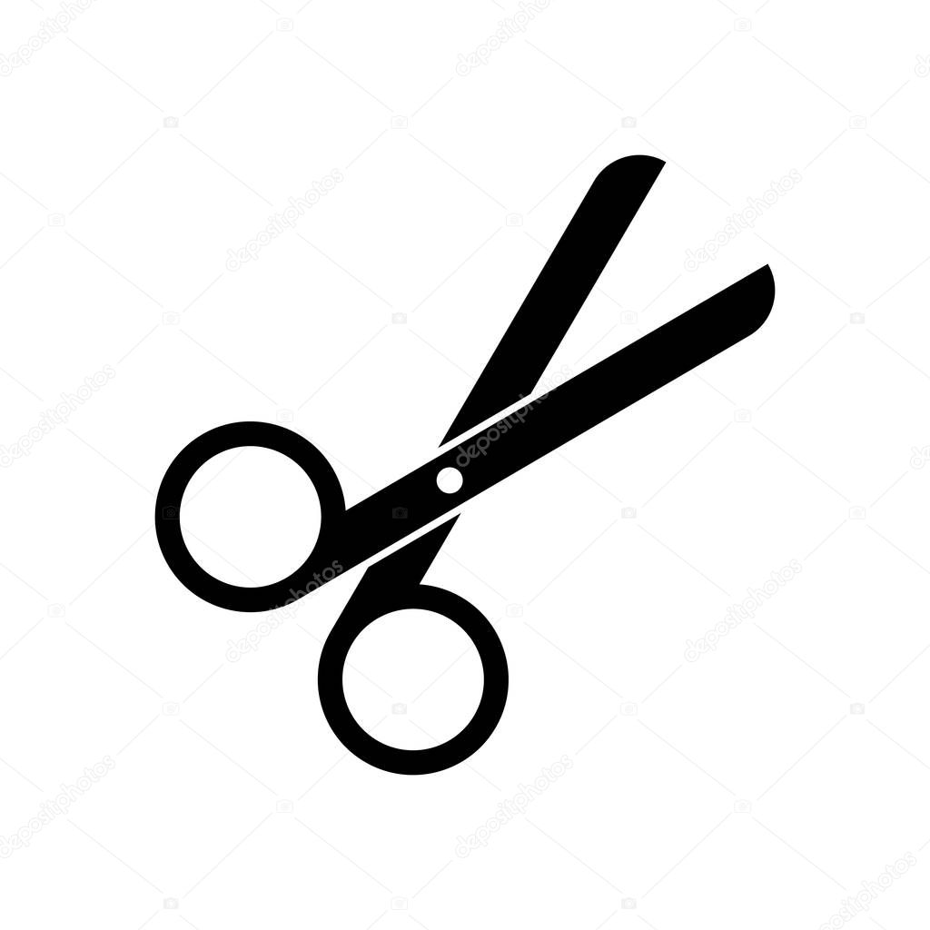 Scissors icon. Tool of barber