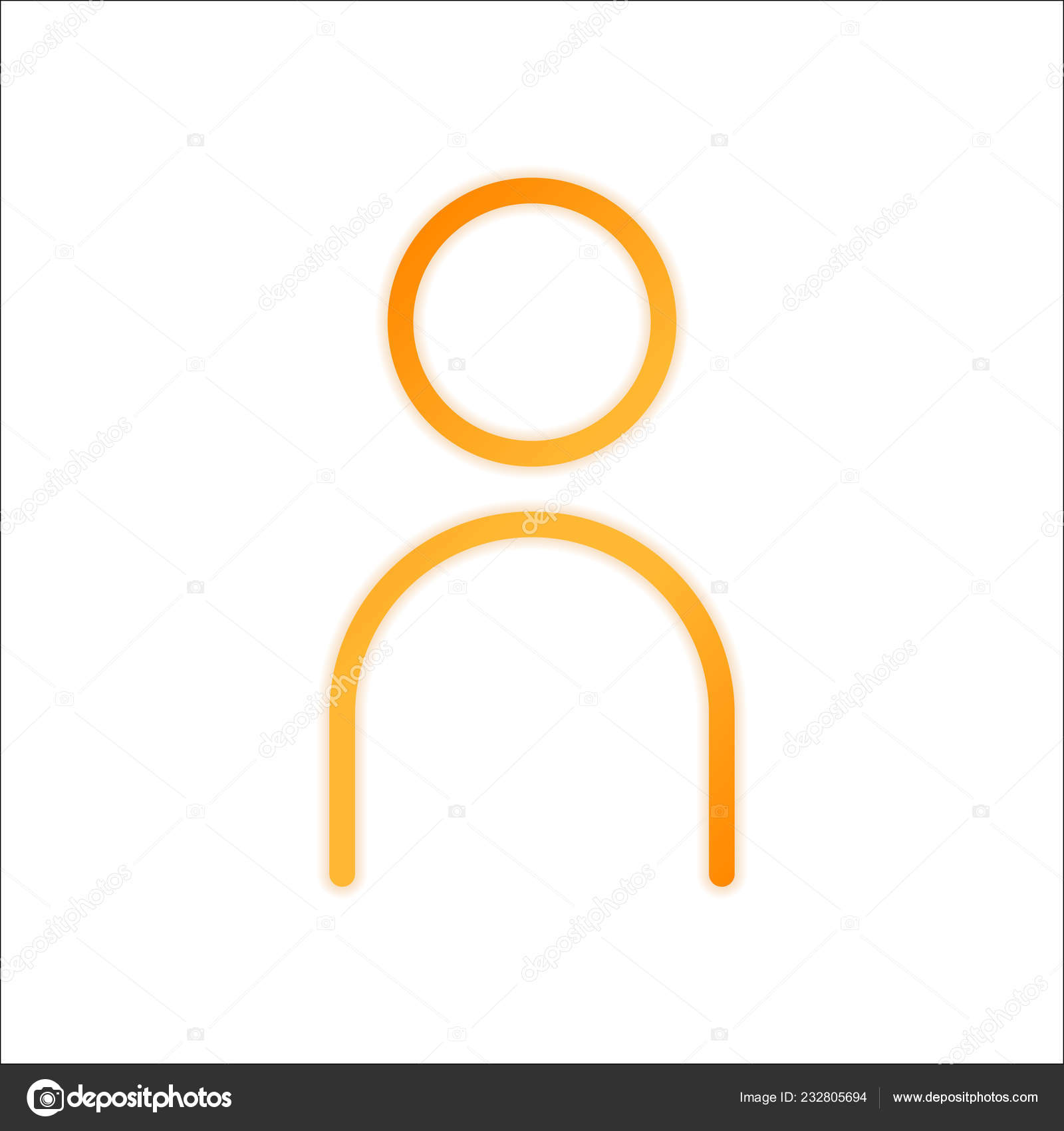 photo Simple Person Outline depositphotos
