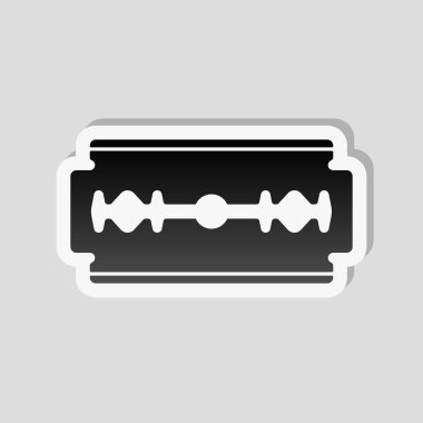 bıçak. basit siluet. Etiket tarzı ile beyaz ve gri arka plan üzerinde basit gölge