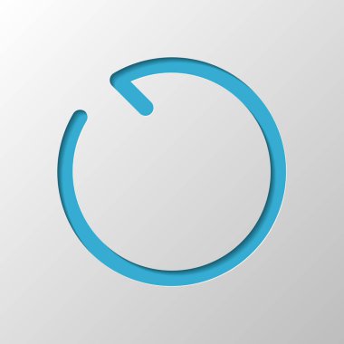 Basit oklar, güncelleştirmek, yeniden, saat yönünün tersine. Gezinti simgesi. Basit ok, geriye doğru. Gezinti simgesi. Doğrusal sembolü ile ince bir çizgi. Bir çizgi stili. Kağıt tasarımı. Gölge ile düzenlenen sembolü