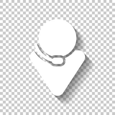 Çağrı Merkezi, erkek sembolü. Gölge şeffaf arka plan üzerinde beyaz simgesi