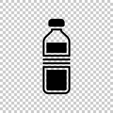 şişe su, basit simgesi. Saydam arka plan üzerinde.