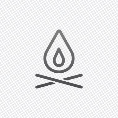 alev ateş. basit siluet. Kılavuz arka plan üzerinde