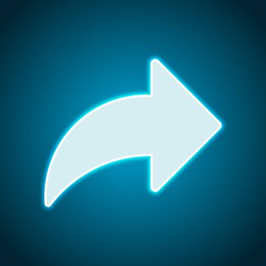 Ok ile pay kutsal kişilerin resmi. Neon tarzı. Işık dekorasyon simgesi. Parlak elektrik sembolü