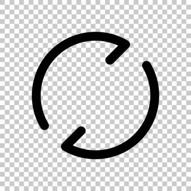 Basit oklar, güncelleştirmek, yeniden yükleyin. Gezinti simgesi. Basit ok, geriye doğru. Gezinti simgesi. Doğrusal sembolü ile ince bir çizgi. Bir çizgi stili. Saydam arka plan üzerinde.