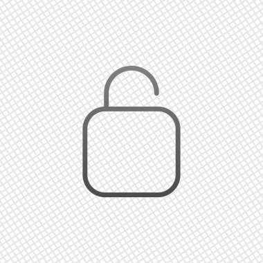 Basit kilidini. Doğrusal, ince anahat. Kılavuz arka plan üzerinde