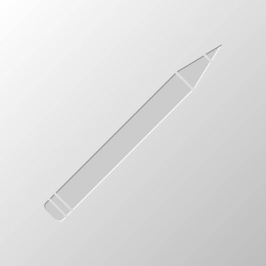 Kurşun kalem simgesini. Kağıt tasarımı. Düzenlenen sembolü. Çekirdeksiz stili