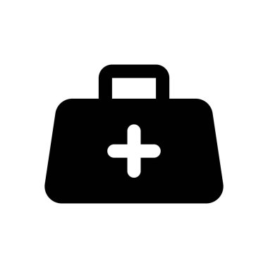 ilk yardım çantası, basit simgesi