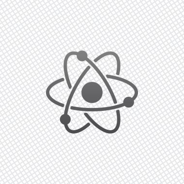 bilimsel atom sembolü, basit simgesi. Kılavuz arka plan üzerinde