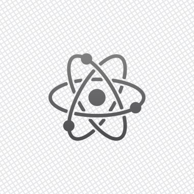 bilimsel atom sembolü, basit simgesi. Kılavuz arka plan üzerinde