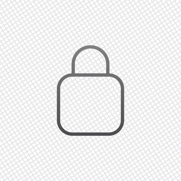 Basit kilit simgesi. Doğrusal sembol, ince anahat. Kılavuz arka plan üzerinde