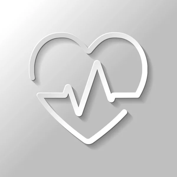 Heart Pulse Line One Line Style Linear Icon Thin Outline — Stock Vector