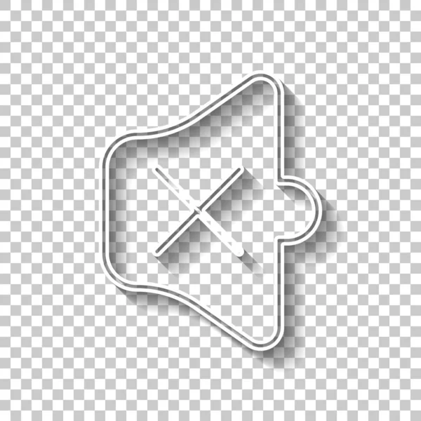 Basit birim sessiz. Doğrusal, ince anahat. Gölge şeffaf arka plan üzerinde beyaz anahat işaretiyle