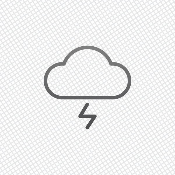 Nube Relámpagos Icono Contorno Simple Símbolo Lineal Con Contorno Delgado — Vector de stock